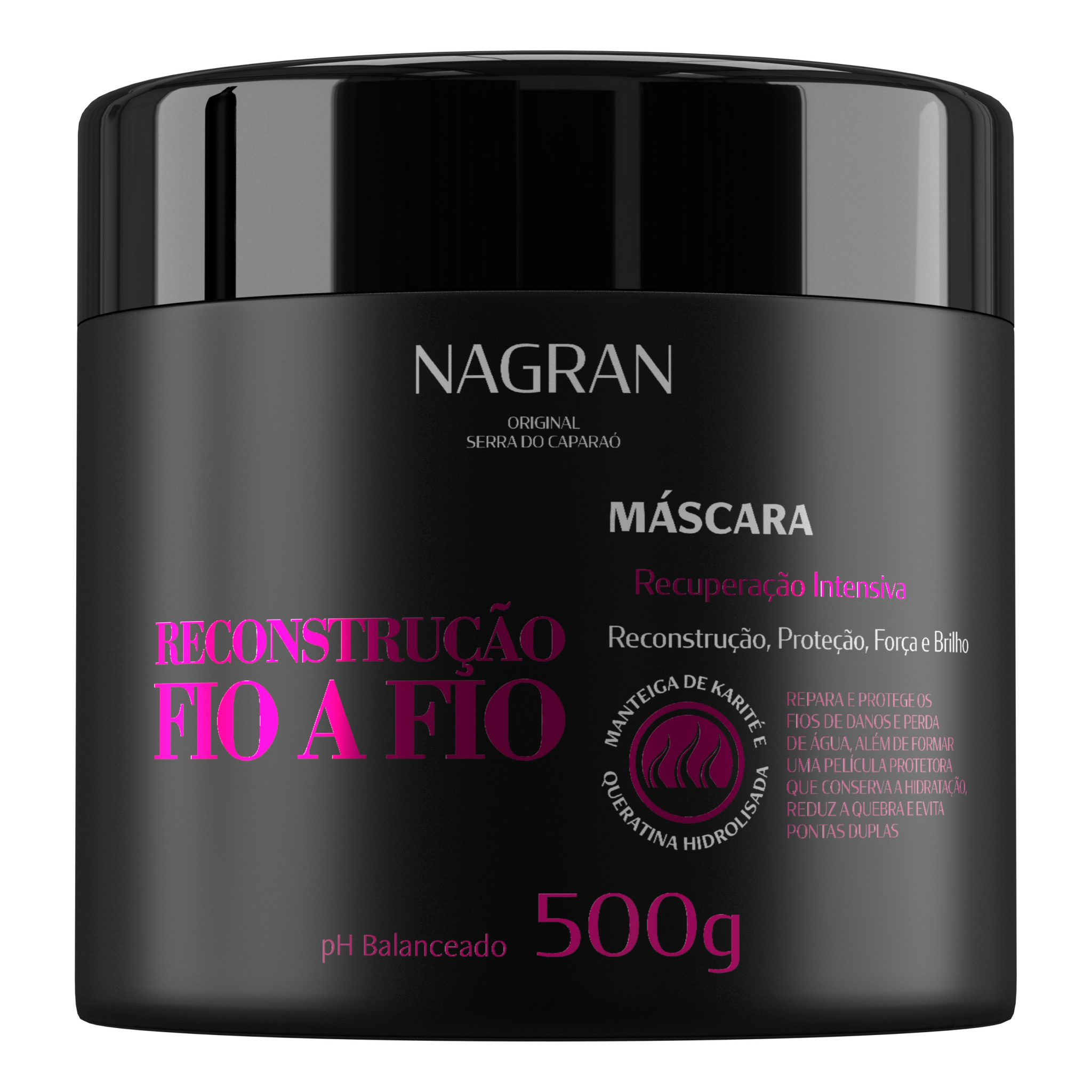 Máscara Nagran Reconstrução Fio a Fio 500g